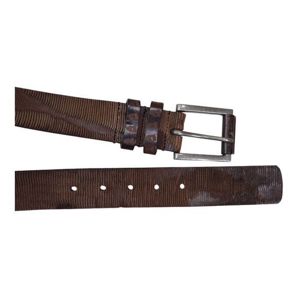 Robert Graham Mens Genuine Italian Leather Belt 36/90 Brown 44" Long 1 1/2" Wide - Picture 4 of 14